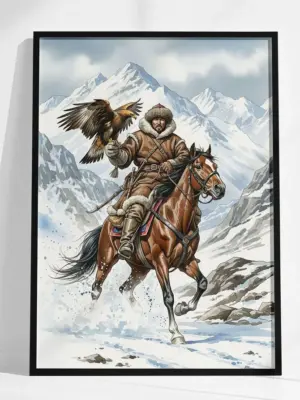 бүркітші қазақ Охотник с беркутом