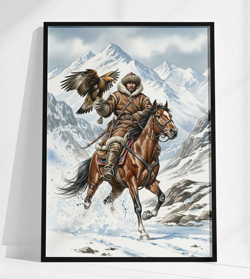 бүркітші қазақ Охотник с беркутом